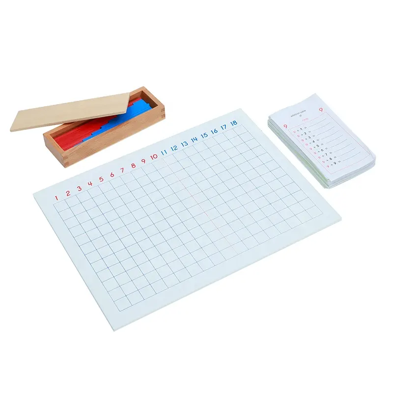 Montessori mathematisches Material Schneller Versand Digitale Tafeln aus Holz für Schulen, die Mathe Addition Strip Board lernen