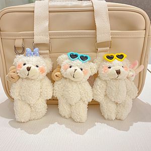 Porte-clés Ourson Kawaii avec Lunettes de Soleil Cœur, Breloque de Sac en Peluche, Pendentif Animal en Peluche avec Nœud et Casque Audio, Cadeau pour Fille 12cm - Product Image 4