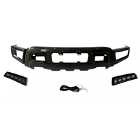 Parachoques delantero de acero de accesorios 4x4 para F150 estilo de Raptor negro de acero al F-150 con luces LED 2021-2023