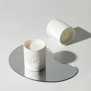 Bougie parfumée personnalisée en relief à bulles, récipients en ciment, conteneur en béton, bougie d'aromathérapie - Product Image 4