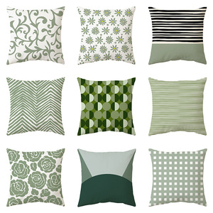 Muestra <span class=keywords><strong>gratis</strong></span> 44cm * 44cm Matcha Color Simple geometría transparente sofá fundas de almohada Fundas de cojín conjunto al por mayor funda de cojín de sofá - Product Image 1