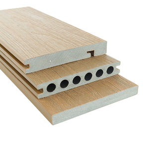 Terrasse patio extérieur aspect <span class=keywords><strong>bois</strong></span> Co-extrusion résistant à l'eau platelage creux en wpc brossé - Product Image 6