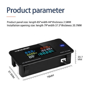 Vôn Kế KWS-DC200 Ampe Kế KWS Đồng Hồ Đo Năng Lượng Điện DC 0-200V LED AC Vôn Kế Đồng Hồ Đo Điện Có Chức Năng Đặt Lại 0-100A - Product Image 2