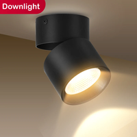 Spot lumineux LED pliable tricolore, 7/10/15W, lampe de plafond en aluminium à montage en surface, éclairage intérieur pour salon et chambre à coucher