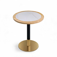 Table à manger contemporaine en pierre frittée, nécessitant un assemblage, durable, écologique, 4 places, pour hôtels, appartements, immeubles de bureaux