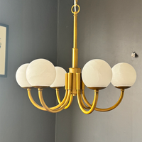 Lustre moderne en laiton et albâtre pour salle à manger, luminaire suspendu de luxe en verre et marbre, lustre moderne pour salle à manger