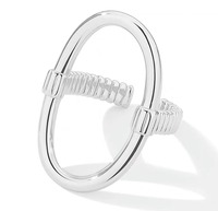 Bague tendance et élégante en argent 925 plaqué or pour femme, design de niche de luxe léger, simple et polyvalente