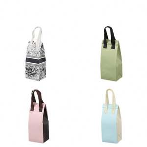 Sacs isothermes en tissu non tissé et film d'aluminium pour bento, articles en stock pour l'emballage de boissons à emporter - Product Image 1