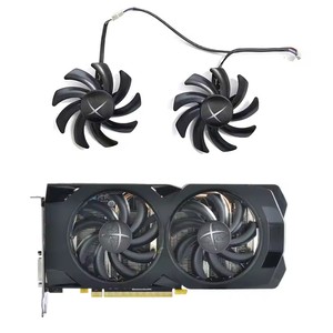 สำหรับเอ็กซ์เอฟเอ็กซ์ ราเดอน RX460 <span class=keywords><strong>470</strong></span> 470D 474 480 แบล็ค วูล์ฟกราฟิกการ์ดพัดลมทดแทน - Product Image 1