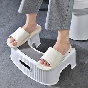Tabouret de toilette antidérapant pour adultes et enfants, en matériau PP, lavable en machine - Product Image 1