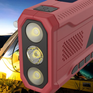 Dab +/FM emerncy đài phát thanh di động với 4500mAh được xây dựng trong Li-ion pin năng lượng mặt trời bảng điều khiển tay quây đèn LED và được xây dựng trong loa - Product Image 5