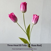 Nouvelles Tulipes 3D Simulées en Relief pour le Commerce International, Décoration Florale pour Mariages, Salles de Fête, Maisons, Plafonds, Murs Floraux en Soie, Vente en Gros