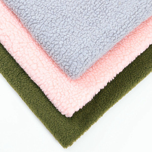 Chaude 180cm Sherpa Polaire <span class=keywords><strong>Tissu</strong></span> 200gsm Solide <span class=keywords><strong>Noir</strong></span> Couleur 100% Antistatique Polyester Tricoté Hiver Homewear En Peluche Ignifuge - Product Image 2