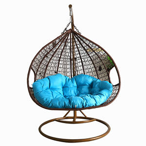 Silla Colgante de Mimbre Estilo Europeo, Tipo <span class=keywords><strong>Nido</strong></span> de Pájaro, para Interiores y Exteriores, Balcón, Columpio de Mimbre para el Hogar - Product Image 2