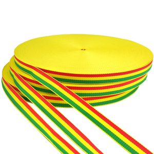 <span class=keywords><strong>2025</strong></span> phổ biến đẹp 2.5cm ba màu Polypropylene đính cườm dệt quần áo và vành đai hành lý phụ kiện may mặc PP <span class=keywords><strong>Webbing</strong></span> - Product Image 4