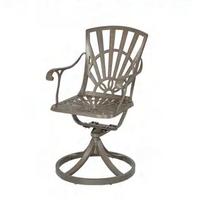 Mobilier d'extérieur gris en fonte d'aluminium chaise de table longue