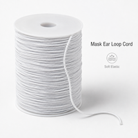 Cordon élastique blanc personnalisé pour masques faciaux, cordon rond extensible doux pour la production de masques de protection et la fourniture en gros