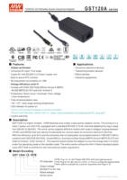 GST 120A 48-r7b 120W MEANWELL Acdc 48V 2,5a Adaptor Industri Hijau Yang Dapat Diandalkan Catu Daya Pelat Nama untuk Konsumen