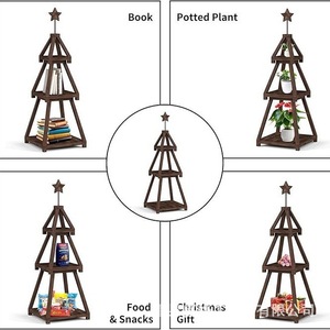 Wooden <b>Christmas</b> <b>Tree</b> Shaped Storage Rack 3 Tier Dessert Stand For Party <b>Table</b> Decorations - Product Image 4