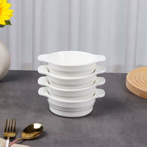 Ensemble de 4 ramequins de 8 oz, bols à soufflé, bols à crème brûlée en céramique pour pudding, yaourt, crème glacée - Product Image 1
