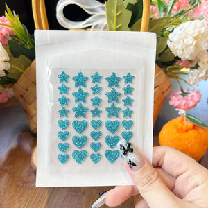 36 Cerotti Idrocolloidali Glitterati Colorati a Forma di Stella e Cuore per il Trattamento dell'Acne del Viso - Product Image 5