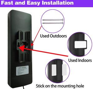 <span class=keywords><strong>Antena</strong></span> de TV Digital con <span class=keywords><strong>Amplificador</strong></span>, <span class=keywords><strong>Antena</strong></span> HD Interior/Exterior para <span class=keywords><strong>Televisión</strong></span> Inteligente, Compatible con 8K 4K 1080p con Cable Coaxial de 33 pies - Product Image 2