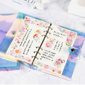 Cubierta de cuaderno iridiscente estilo coreano, carpeta transparente de TPU con efecto láser, diario o agenda. - Product Image 4