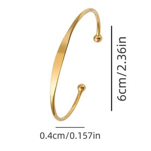 Hot Bán <span class=keywords><strong>C</strong></span>-Hình Dạng Titan Thép Cho Vòng Đeo Tay Cho Phụ Nữ 4Mm Rộng Thời Trang Thép Không Gỉ Quyến Rũ Cho Vòng Đeo Tay Cho Quà Tặng - Product Image 2