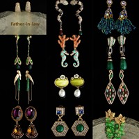 Boucles d'oreilles clous pour femme, style vintage chic du milieu du siècle, haut de gamme, rétro, en alliage plaqué or, fabriquées à Qingdao, élégantes et audacieuses, NOUVEAU