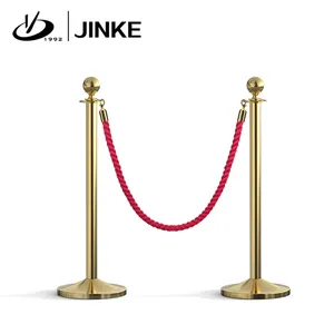 고품질 사건 결혼식 VIP 금 폴란드 장벽 포스트 금관 악기 밧줄 Stanchions