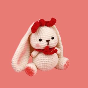 Bộ móc sợi acrylic Tự làm búp bê thỏ dễ thương Amigurumi với tất cả các nguồn cung cấp Đồ chơi móc thân thiện với người mới bắt đầu - Product Image 6