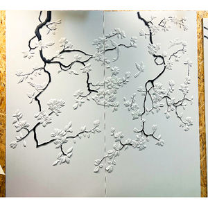 لوحة جدارية من الجلد الزهري ثلاثي الأبعاد من طوكيو أوتيماتشي للفنادق والمطاعم ، جدارية كلاسيكية حديثة عازلة للصوت للفنادق - Product Image 5