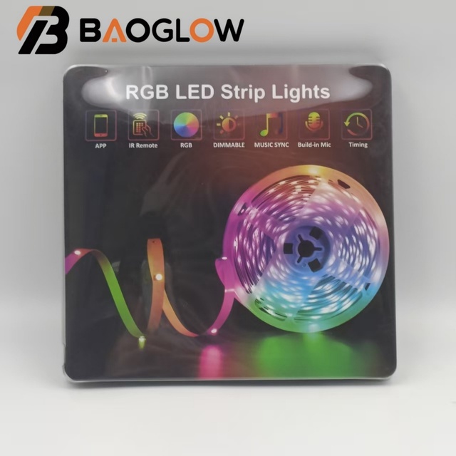 APP Control IR Remote Music SyncbTiming RGB LED Light Strip Set Car Modification Outdoor AC100-240V 8mm PCB LED Strip Light Kets