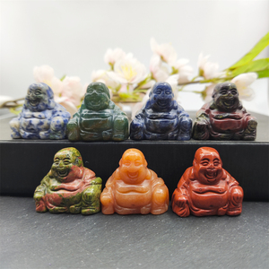 Maitreya-cristal Natural tallado de piedras preciosas, amatista de <span class=keywords><strong>cuarzo</strong></span> rosa, unakita, <span class=keywords><strong>Aventurina</strong></span>, estatua de Buda para Decoración - Product Image 5