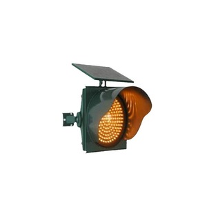 Solar Yellow Flashing Warning <b>Light</b> 300 Type <b>Pole</b> Mount IP65 ABS LED Traffic Construction Alert - Product Image 4