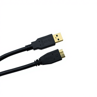 Kabel Periferal COMTON USB 3.0 A ke Micro B, Kabel Adaptor Kecepatan Tinggi untuk Komputer dan Ponsel, Kabel Data Hard Disk