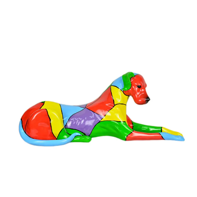Escultura de resina con forma de perro hecho a mano para decoración del hogar, Decoración de mesa, adornos bonitos para exhibición