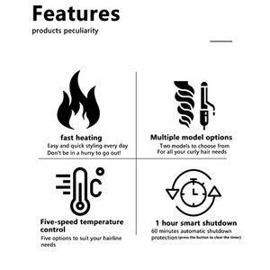 Gốm Cuộn Dây Điện Que Lê Hoa Đầu Curler Ướt/Khô Kép Sử Dụng Cho Tóc Xoăn Ptc Không Có Hại Tóc Lớn Cuộn Ướt/Khô Hộ Gia Đình - Product Image 6