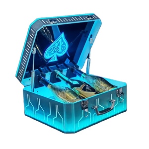 Logotipo colorido personalizado 3 botellas de luz LED Botella Presentador VIP LED Caja de champán Maleta Club nocturno Novedad Regalo Estuche de transporte - Product Image 2