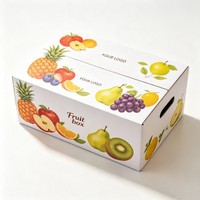 Groothandel Golfkarton Fruit- en Groenteverpakking Ecologisch Recycleerbaar Aangepaste Fruitverpakking Sojaverf Fruitverpakkingsdoos