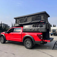 Camper de luxe sur mesure en aluminium pour pick-up 4x4 avec tente de toit coulissante moderne, imperméable, légère et pliable, caravane tout-terrain