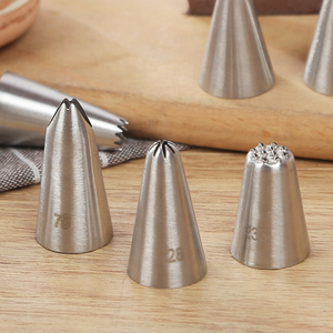 الفولاذ المقاوم للصدأ صغيرة الحجم كعكة فوهة الجليد الأنابيب نصائح لأدوات تزيين الكعكة - Product Image 5