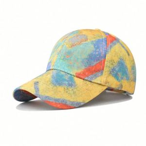 Geometric Gradient Personality Graffiti Baseball Cap Outdoor Sports Street Style <b>Hat</b> with Common Fabric Image Pattern Fruit - Product Image 1