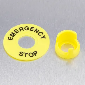 BB268 Push button accessories warning sign emergency stop warning circle