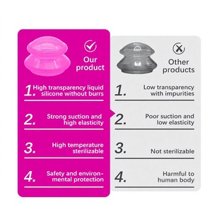 Nouvel appareil de massage à ventouses en silicone pour la relaxation des muscles des épaules et des jambes, thérapie de <span class=keywords><strong>moxibustion</strong></span>, outil Gua Sha - Product Image 6