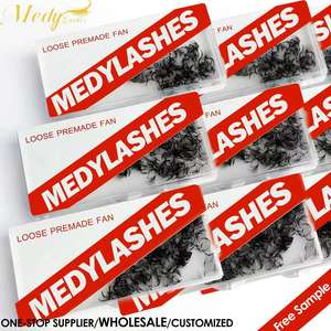 Kipas Volume buatan kustom batang panjang Perpanjangan bulu mata kipas 1000 0.03 0.05 0.07 ringan longgar kipas dibuat dengan baki ekstensi bulu mata - Product Image 5