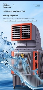 Ventilateur rafraîchisseur d'eau industriel écologique sur pied <span class=keywords><strong>mobile</strong></span> à faible bruit pour usage intérieur - Product Image 2