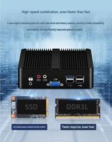 Mini PC de Bajo Consumo Sin Ventilador Intel I7-5500U J1900 J6412 N2840, Host Industrial Integrado con Doble LAN para Uso en Oficina, Hogar e Industria