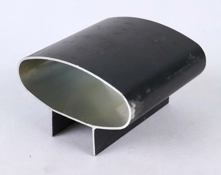 Lapisan bubuk hitam profil aluminium untuk pegangan