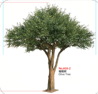 Arbre d'olivier artificiel classique, élégant et durable, en fibre de verre, pour décoration artistique, ornement de vitrine, 2,8 m, modèle OV Ho pour le Poisson d'avril